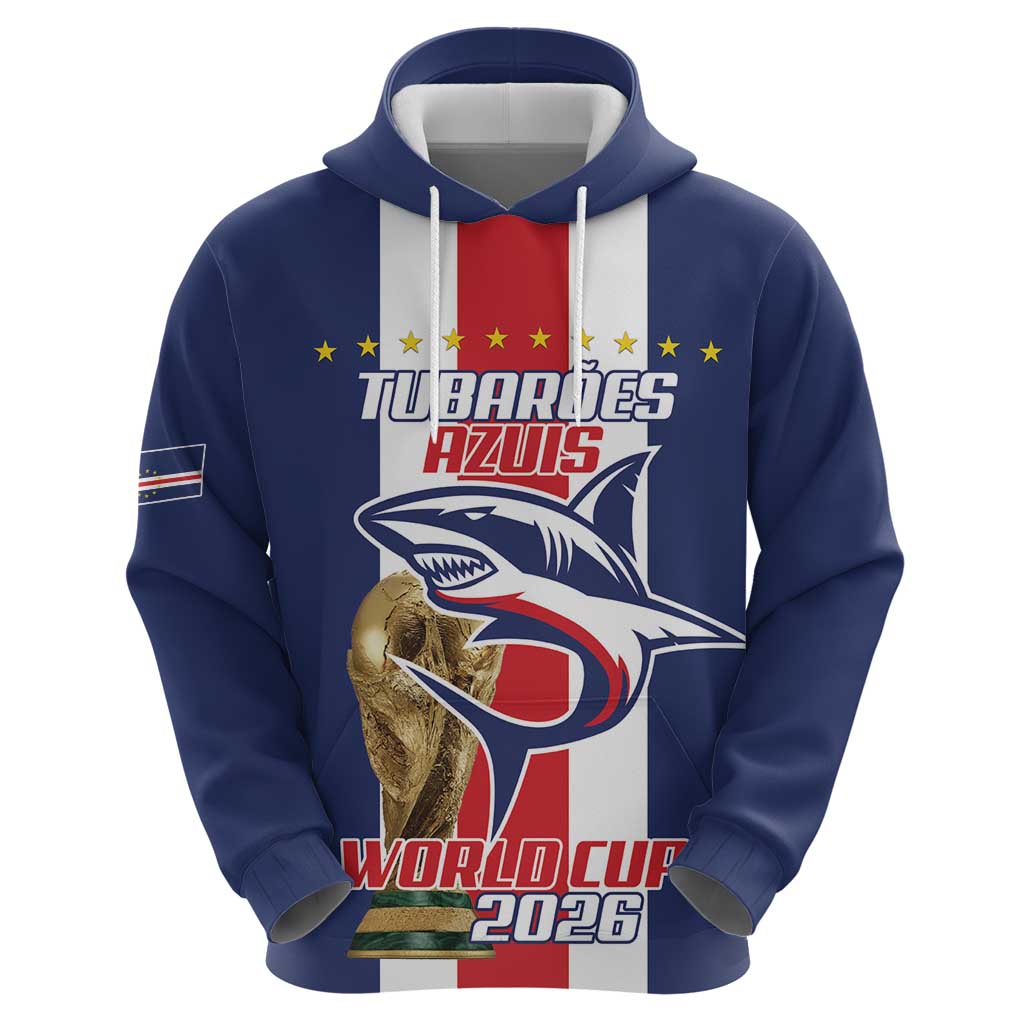 Cape Verde Football Hoodie Tubaroes Azuis World Cup 2026 - Wonder Print Shop