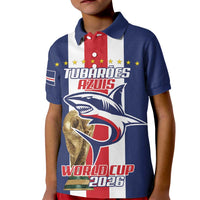 Cape Verde Football Kid Polo Shirt Tubaroes Azuis World Cup 2026 - Wonder Print Shop