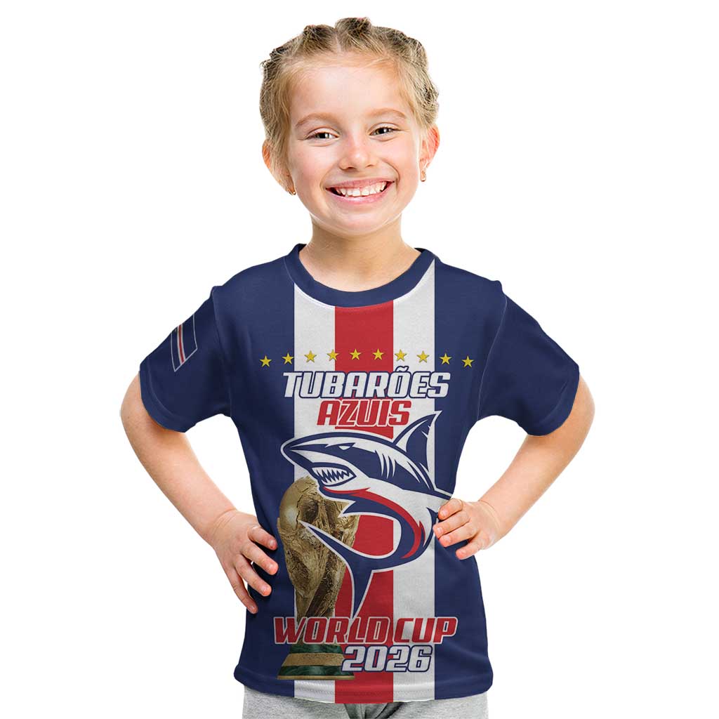 Cape Verde Football Kid T Shirt Tubaroes Azuis World Cup 2026 - Wonder Print Shop
