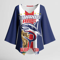 Cape Verde Football Kimono Sleeve Blouse Tubaroes Azuis World Cup 2026 - Wonder Print Shop