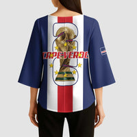 Cape Verde Football Kimono Sleeve Blouse Tubaroes Azuis World Cup 2026 - Wonder Print Shop
