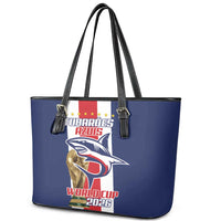 Cape Verde Football Leather Tote Bag Tubaroes Azuis World Cup 2026 - Wonder Print Shop