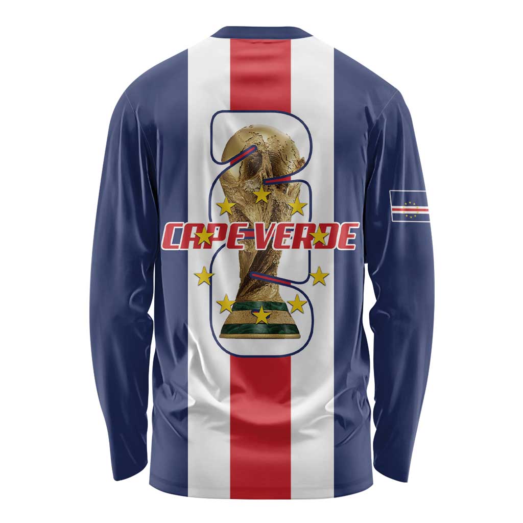 Cape Verde Football Long Sleeve Shirt Tubaroes Azuis World Cup 2026 - Wonder Print Shop