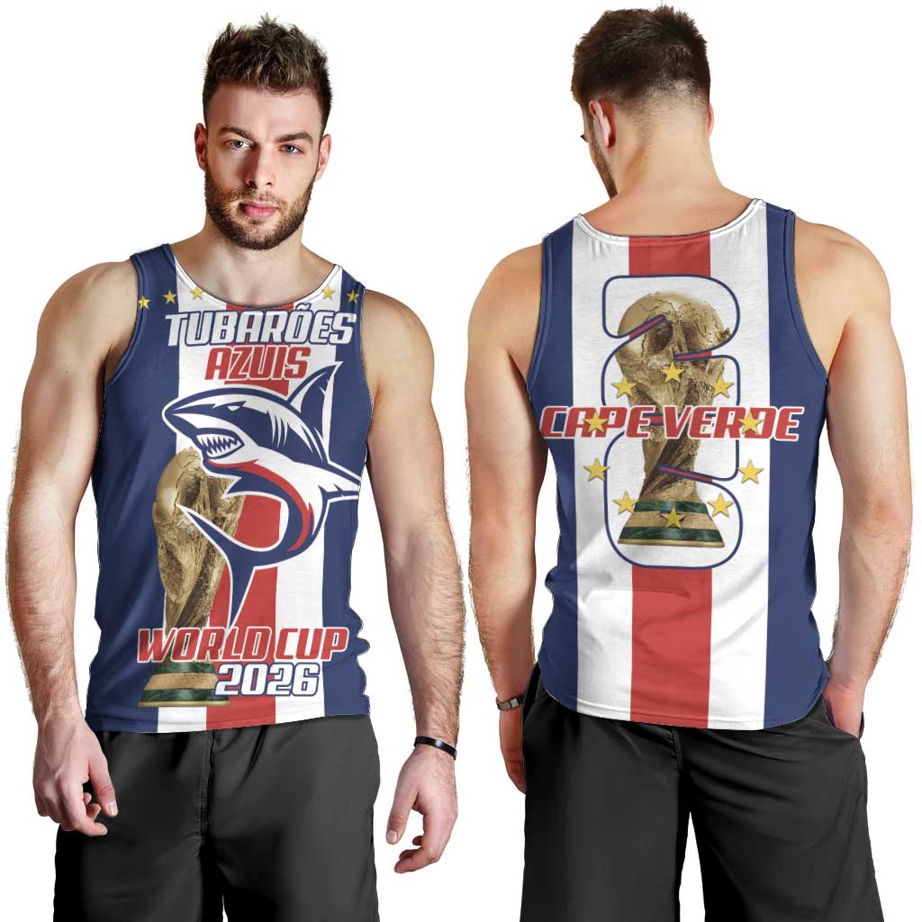 Cape Verde Football Men Tank Top Tubaroes Azuis World Cup 2026 - Wonder Print Shop