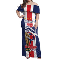Cape Verde Football Off Shoulder Maxi Dress Tubaroes Azuis World Cup 2026 - Wonder Print Shop