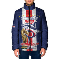 Cape Verde Football Padded Jacket Tubaroes Azuis World Cup 2026 - Wonder Print Shop