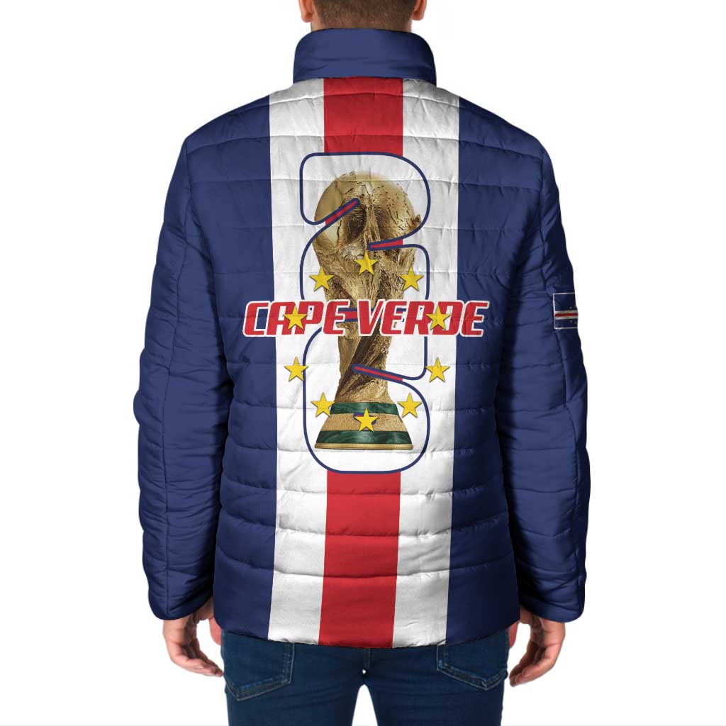 Cape Verde Football Padded Jacket Tubaroes Azuis World Cup 2026 - Wonder Print Shop
