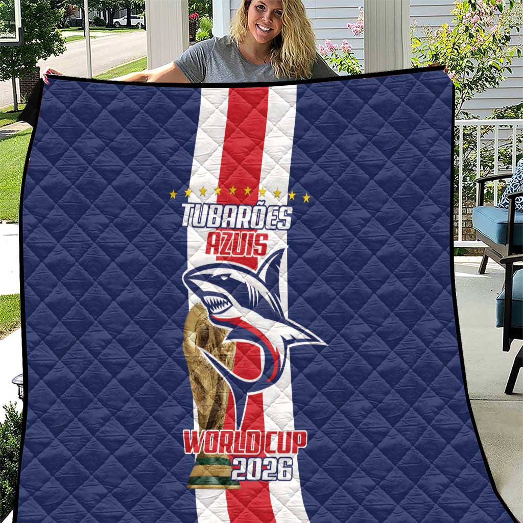 Cape Verde Football Quilt Tubaroes Azuis World Cup 2026 - Wonder Print Shop