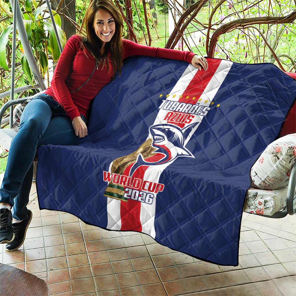 Cape Verde Football Quilt Tubaroes Azuis World Cup 2026 - Wonder Print Shop