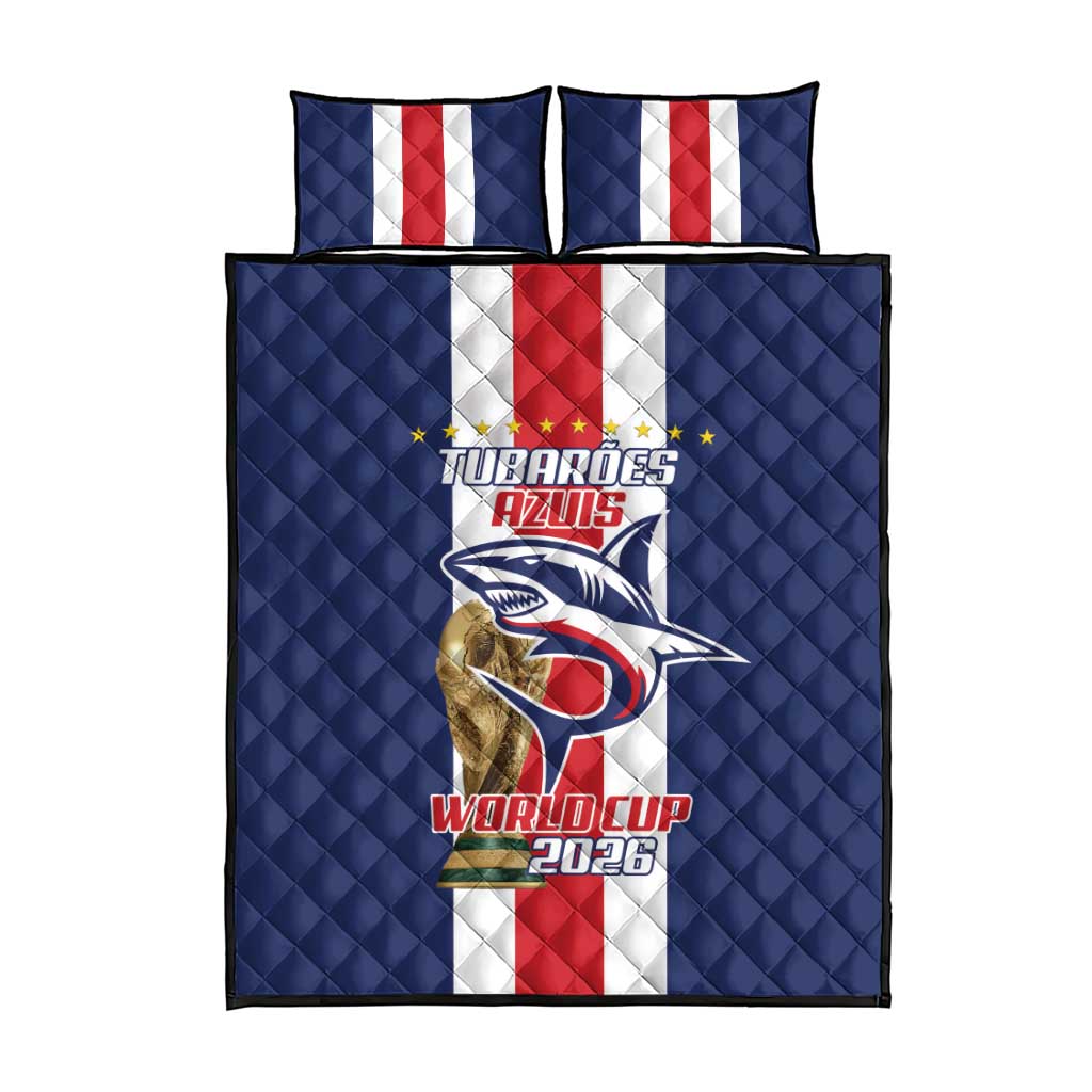 Cape Verde Football Quilt Bed Set Tubaroes Azuis World Cup 2026 - Wonder Print Shop