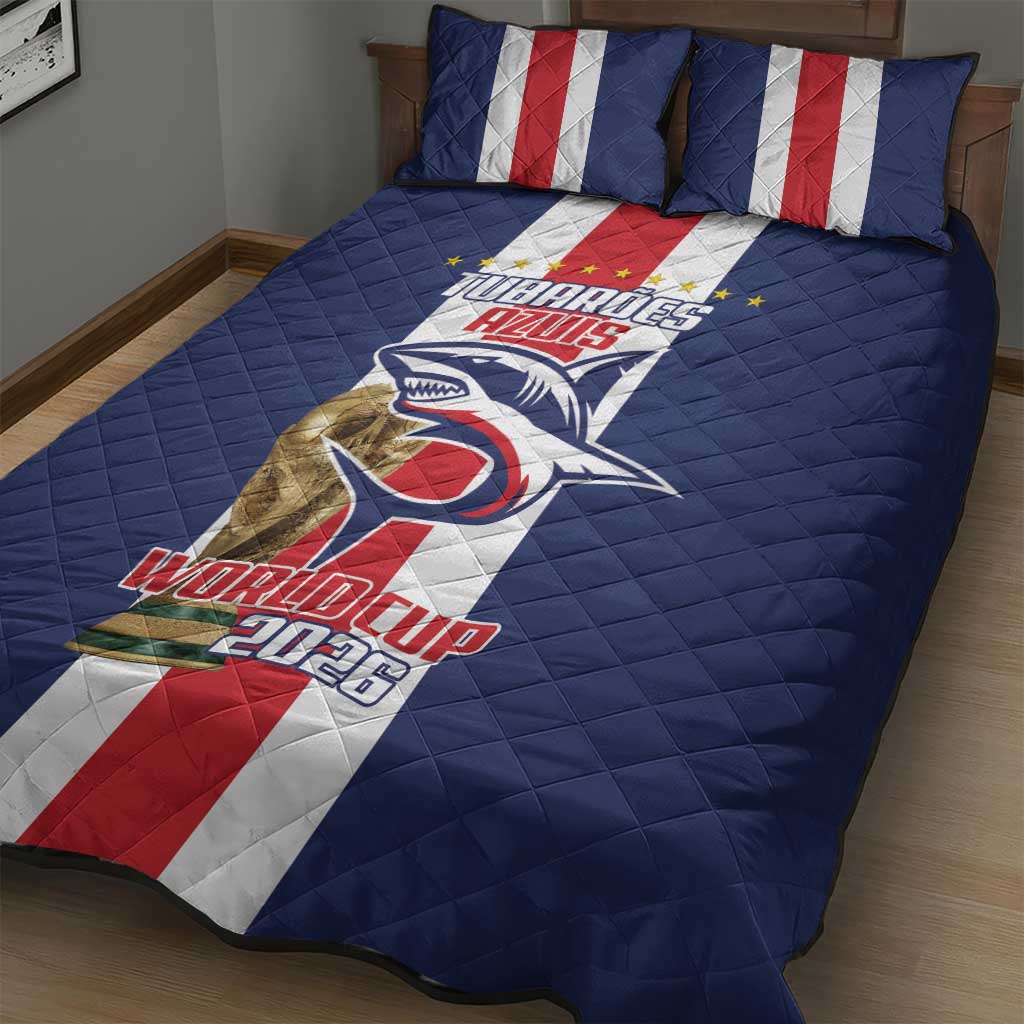 Cape Verde Football Quilt Bed Set Tubaroes Azuis World Cup 2026 - Wonder Print Shop