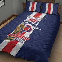 Cape Verde Football Quilt Bed Set Tubaroes Azuis World Cup 2026 - Wonder Print Shop