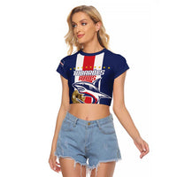 Cape Verde Football Raglan Cropped T Shirt Tubaroes Azuis World Cup 2026 - Wonder Print Shop