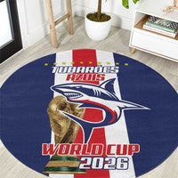 Cape Verde Football Round Carpet Tubaroes Azuis World Cup 2026 - Wonder Print Shop