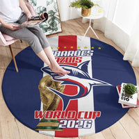Cape Verde Football Round Carpet Tubaroes Azuis World Cup 2026 - Wonder Print Shop