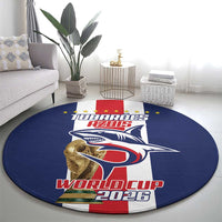 Cape Verde Football Round Carpet Tubaroes Azuis World Cup 2026 - Wonder Print Shop