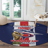 Cape Verde Football Round Carpet Tubaroes Azuis World Cup 2026 - Wonder Print Shop