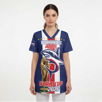 Cape Verde Football Scrub Top Tubaroes Azuis World Cup 2026 - Wonder Print Shop