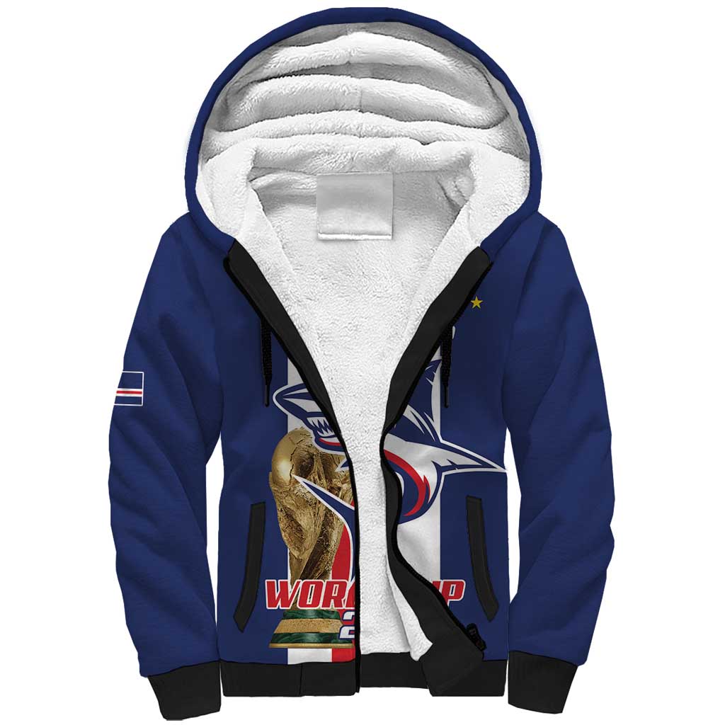 Cape Verde Football Sherpa Hoodie Tubaroes Azuis World Cup 2026 - Wonder Print Shop