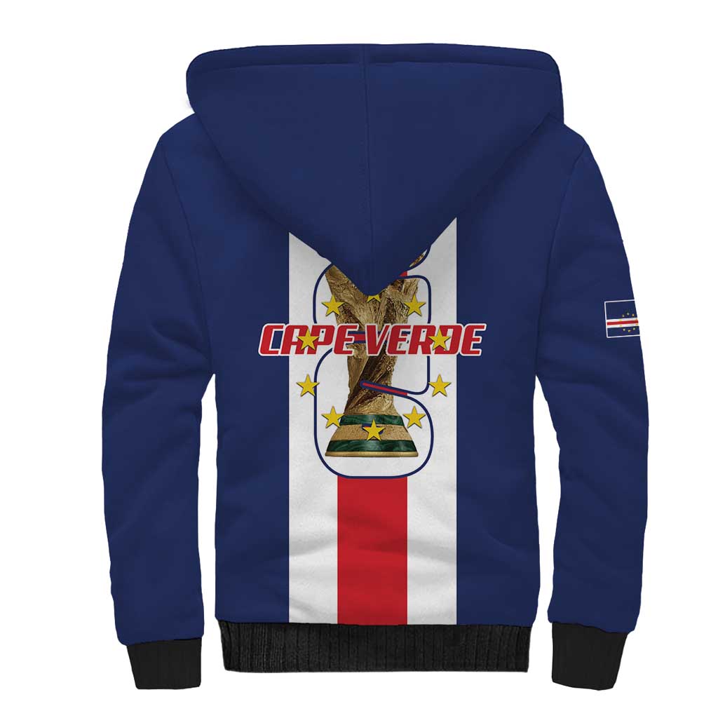 Cape Verde Football Sherpa Hoodie Tubaroes Azuis World Cup 2026 - Wonder Print Shop