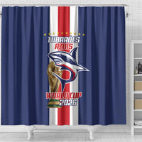 Cape Verde Football Shower Curtain Tubaroes Azuis World Cup 2026 - Wonder Print Shop