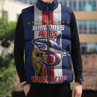 Cape Verde Football Sleeveless Puffer Jacket Tubaroes Azuis World Cup 2026 - Wonder Print Shop