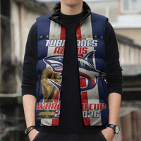 Cape Verde Football Sleeveless Puffer Jacket Tubaroes Azuis World Cup 2026 - Wonder Print Shop