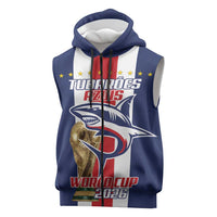 Cape Verde Football Sleeveless Zip Hoodie Tubaroes Azuis World Cup 2026 - Wonder Print Shop