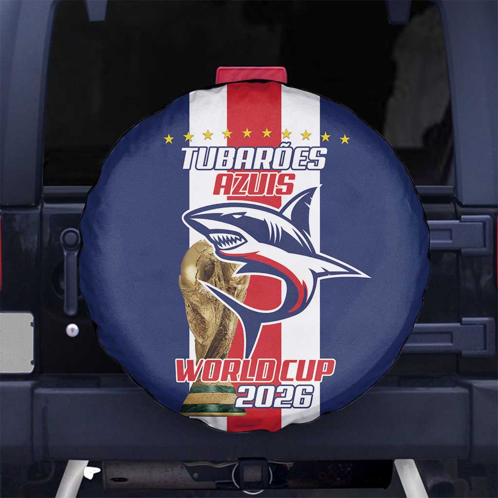 Cape Verde Football Spare Tire Cover Tubaroes Azuis World Cup 2026 - Wonder Print Shop