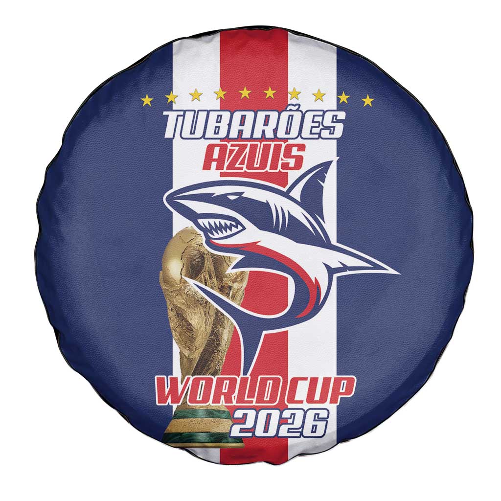 Cape Verde Football Spare Tire Cover Tubaroes Azuis World Cup 2026 - Wonder Print Shop