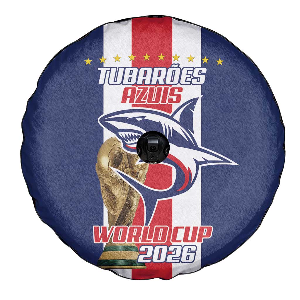 Cape Verde Football Spare Tire Cover Tubaroes Azuis World Cup 2026 - Wonder Print Shop