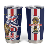Cape Verde Football Tumbler Cup Tubaroes Azuis World Cup 2026 - Wonder Print Shop