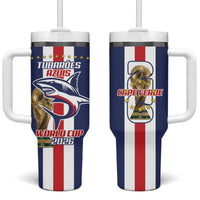 Cape Verde Football Tumbler With Handle Tubaroes Azuis World Cup 2026 - Wonder Print Shop