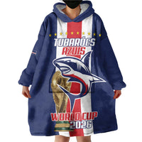 Cape Verde Football Wearable Blanket Hoodie Tubaroes Azuis World Cup 2026 - Wonder Print Shop