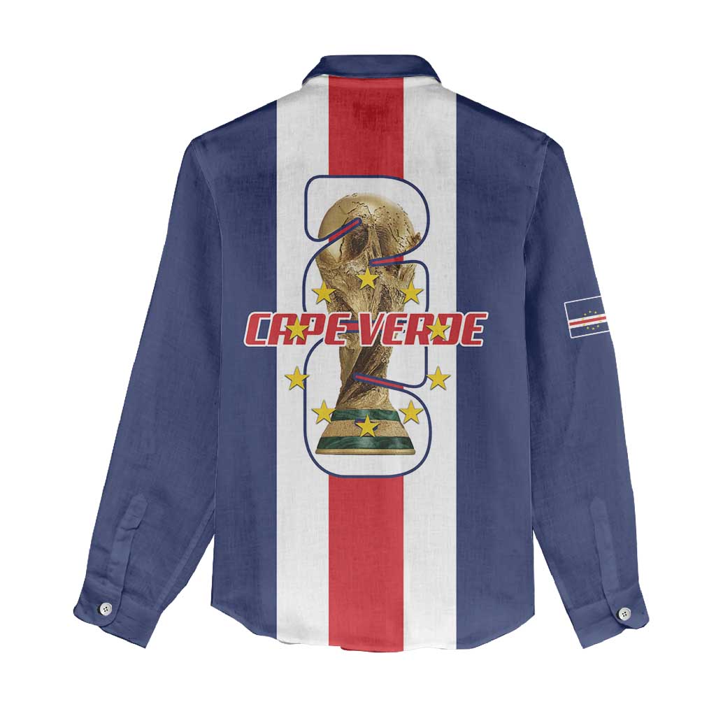 Cape Verde Football Women Casual Shirt Tubaroes Azuis World Cup 2026 - Wonder Print Shop