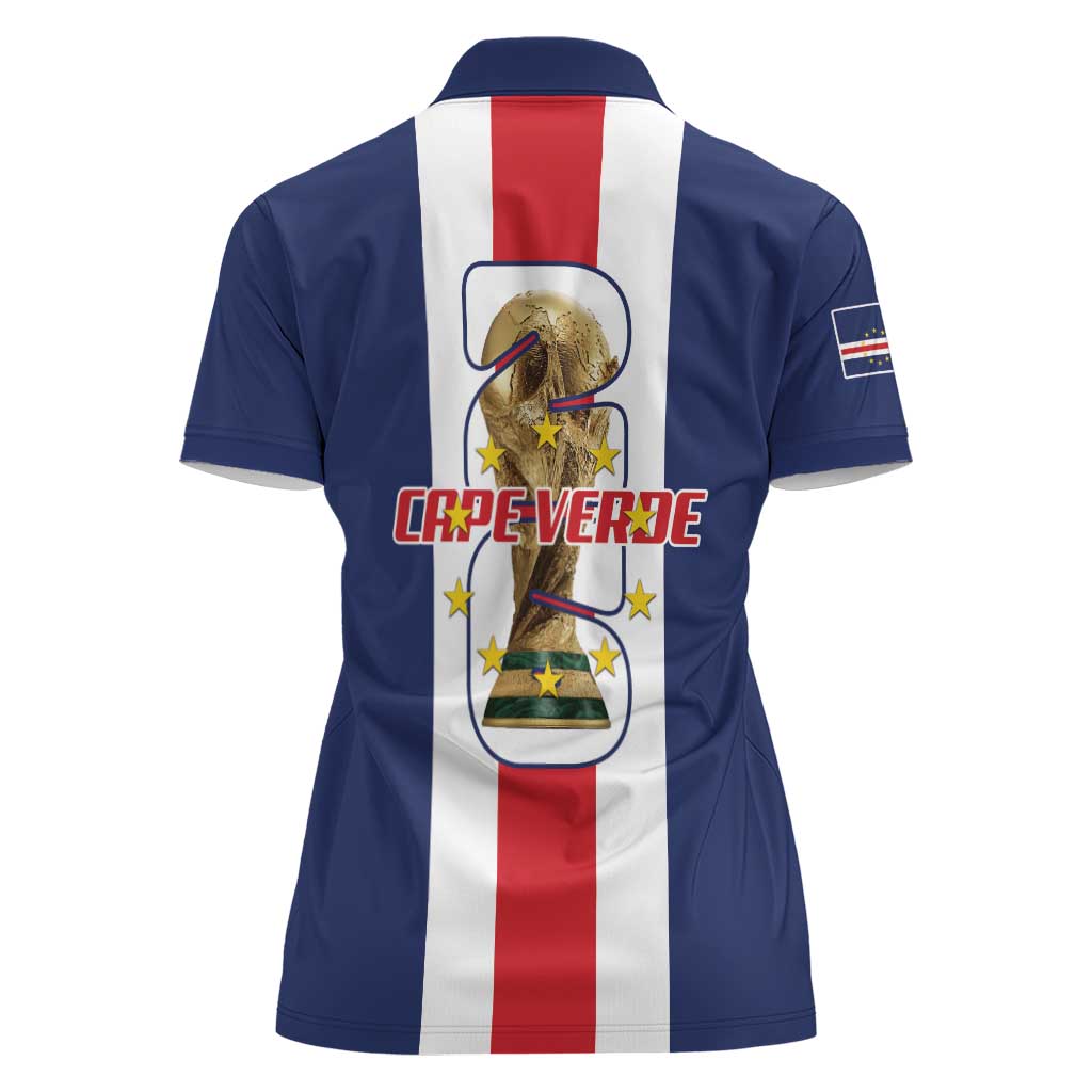 Cape Verde Football Women Polo Shirt Tubaroes Azuis World Cup 2026 - Wonder Print Shop