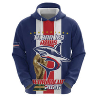 Cape Verde Football Zip Hoodie Tubaroes Azuis World Cup 2026 - Wonder Print Shop