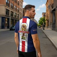 Cape Verde Football Zipper Polo Shirt Tubaroes Azuis World Cup 2026 - Wonder Print Shop