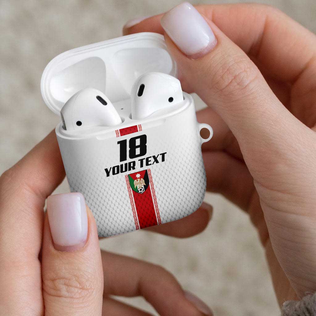 Custom Jordan Heritage Football AirPods Case Al Nashama Sporty Style - Wonder Print Shop
