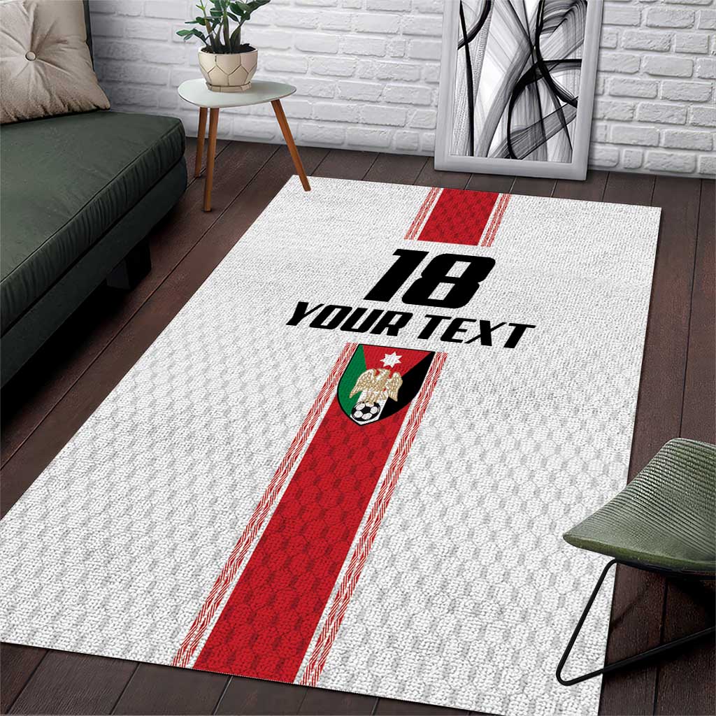Custom Jordan Heritage Football Area Rug Al Nashama Sporty Style - Wonder Print Shop