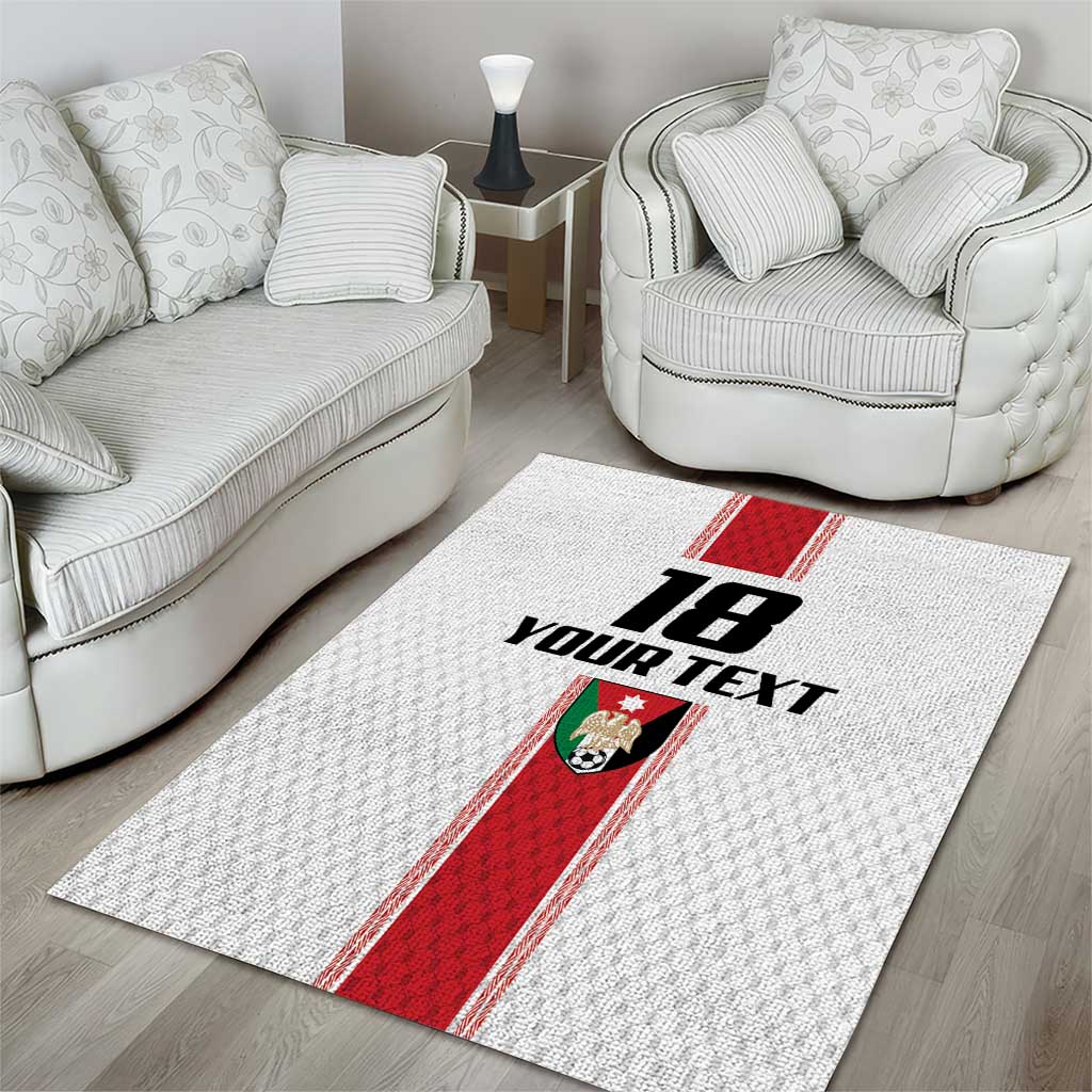 Custom Jordan Heritage Football Area Rug Al Nashama Sporty Style - Wonder Print Shop