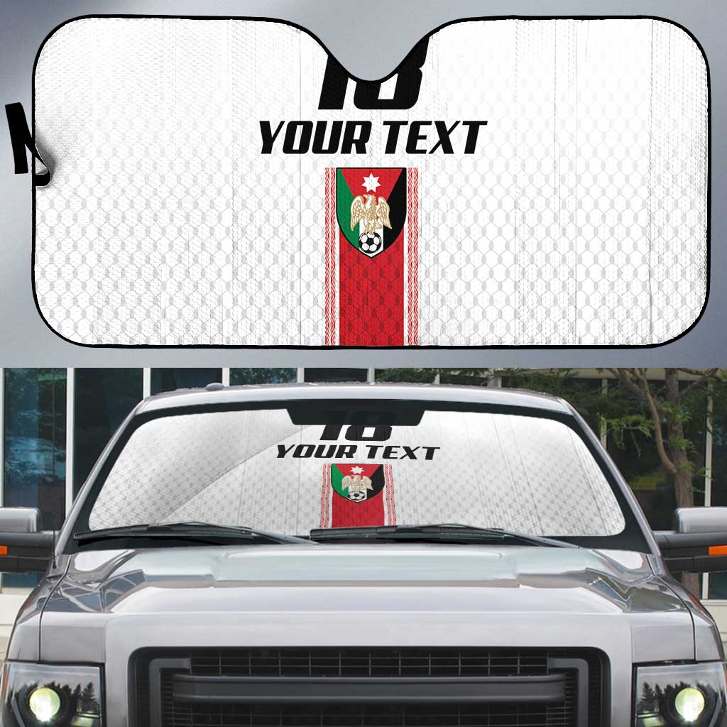 Custom Jordan Heritage Football Auto Sun Shade Al Nashama Sporty Style - Wonder Print Shop