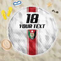 Custom Jordan Heritage Football Beach Blanket Al Nashama Sporty Style - Wonder Print Shop
