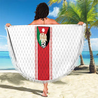 Custom Jordan Heritage Football Beach Blanket Al Nashama Sporty Style - Wonder Print Shop