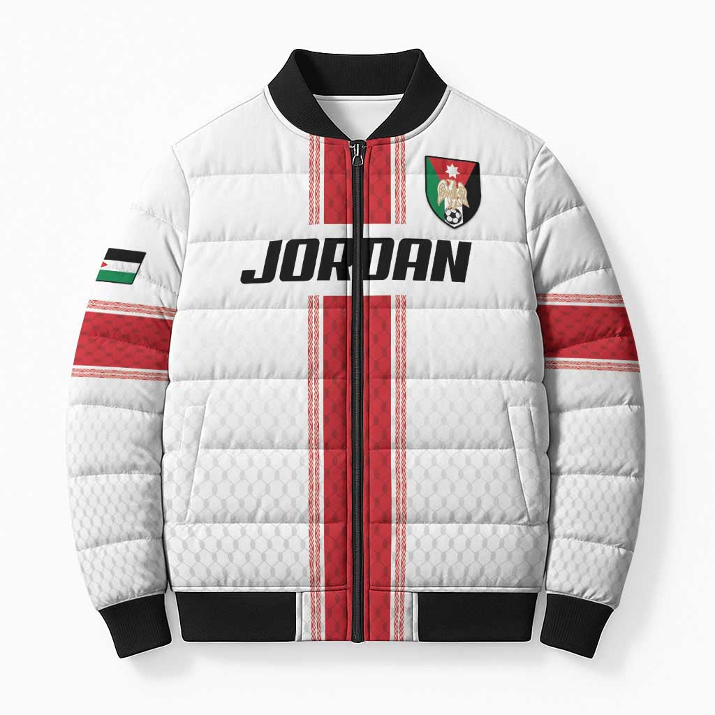 Custom Jordan Heritage Football Bomber Puffer Jacket Al Nashama Sporty Style - Wonder Print Shop