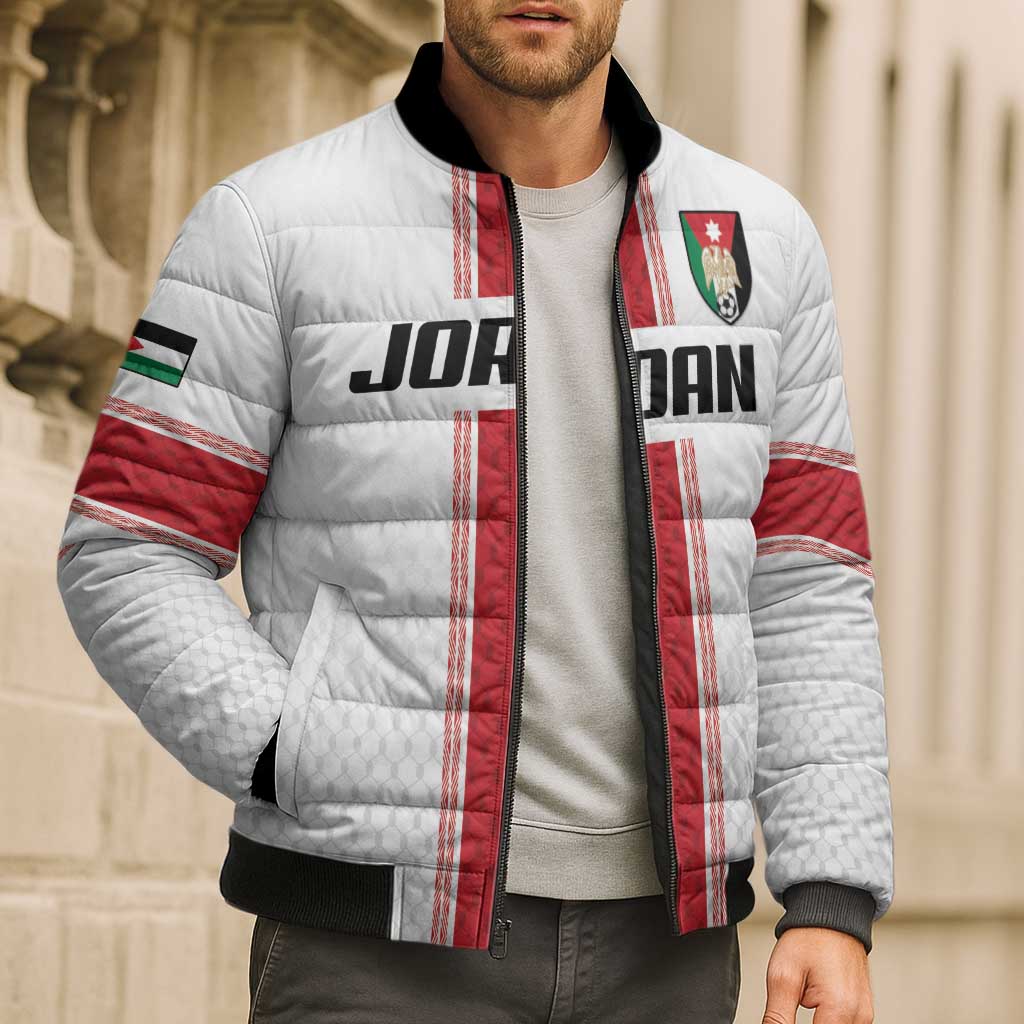 Custom Jordan Heritage Football Bomber Puffer Jacket Al Nashama Sporty Style - Wonder Print Shop