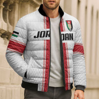 Custom Jordan Heritage Football Bomber Puffer Jacket Al Nashama Sporty Style - Wonder Print Shop