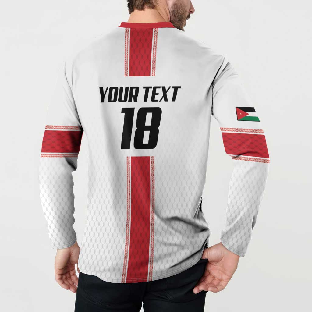 Custom Jordan Heritage Football Button Sweatshirt Al Nashama Sporty Style - Wonder Print Shop