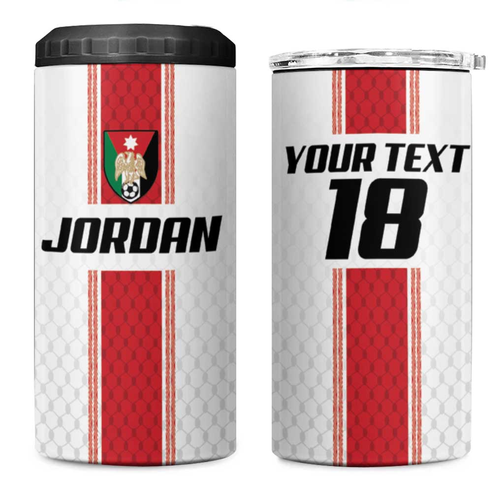 Custom Jordan Heritage Football 4 in 1 Can Cooler Tumbler Al Nashama Sporty Style - Wonder Print Shop