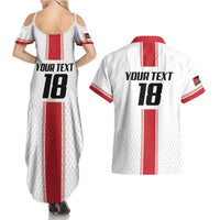 Custom Jordan Heritage Football Couples Matching Summer Maxi Dress and Hawaiian Shirt Al Nashama Sporty Style - Wonder Print Shop